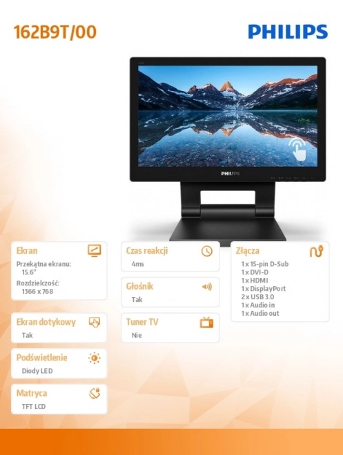 Monitor 15,6" LED na dotik