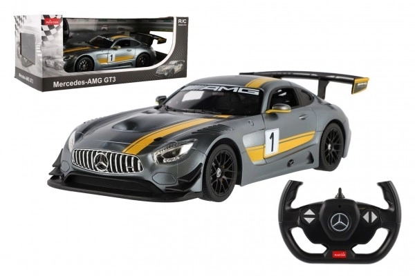 Auto RC Mercedes AMG GT3 plast 35 cm 2,4GHz z dalj. upravljanje na baterije v škatli 44x18x23 cm