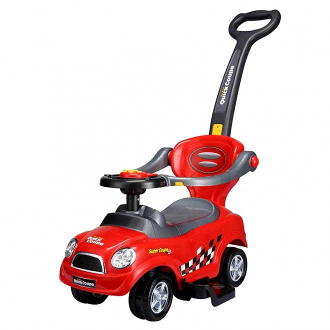 ECOTOYS Vozilo z zvoki in vodilno palico Rdeči Avto