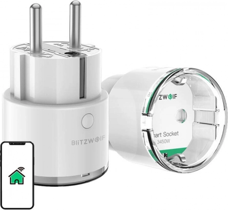 pametna wifi vtičnica blitzwolf pro eu 3450 w z merjenjem porabe