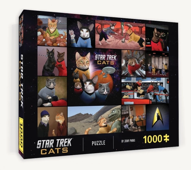 Star Trek mačje puzzle 1000 koščkov