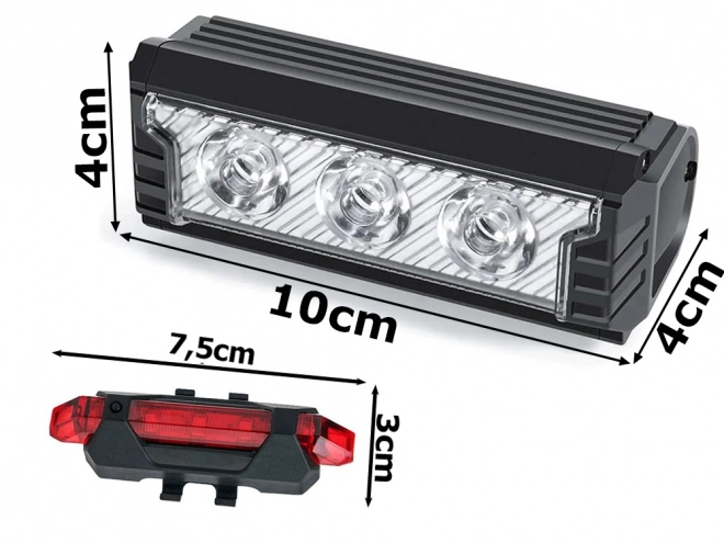 Komplet LED luči za kolo z USB polnilnikom