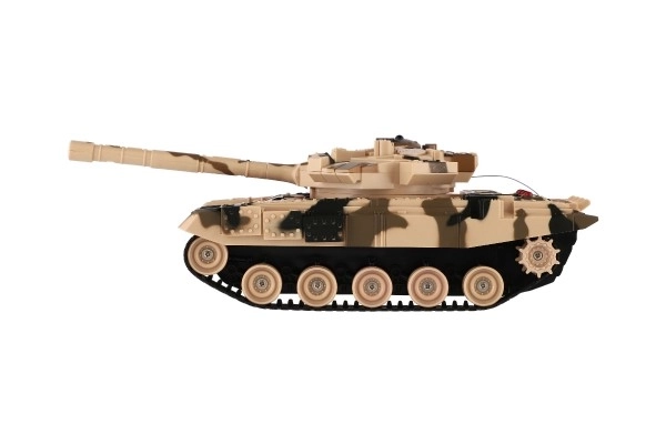Daljinsko upravljan tank s polnilnim paketom in zvočnimi učinki