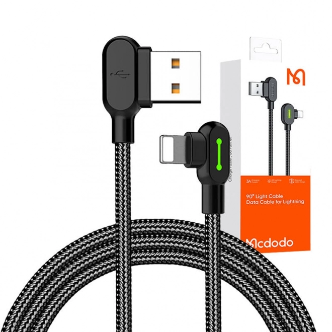 Kabel USB-Lightning, Mcdodo CA-4673, kotni, 1,8 m (črn)