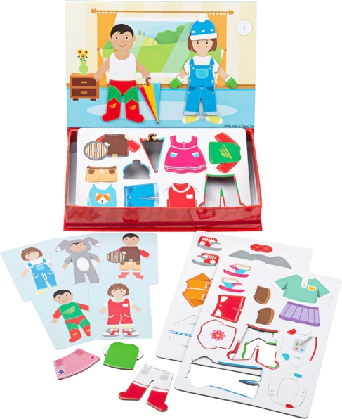 Bigjigs Toys magnetna oblačilna sestavljanka Obleke
