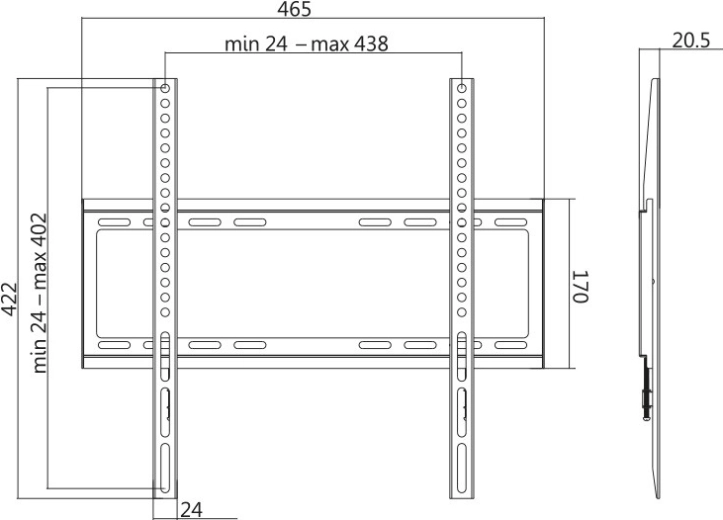 Nastavljiva VESA montaža