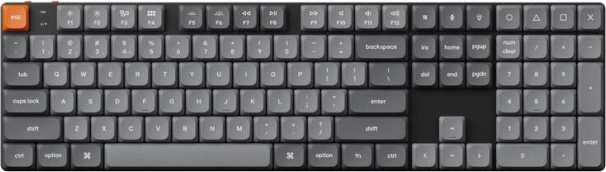 Keychron K5 Max nizkoprofilna brezžična mehanska tipkovnica z rjavimi stikali
