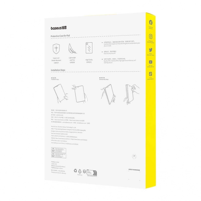 Zaščitni ovitek Baseus Simple za iPad Air4/Air5 10,9"/iPad Pro 11" (prozoren)