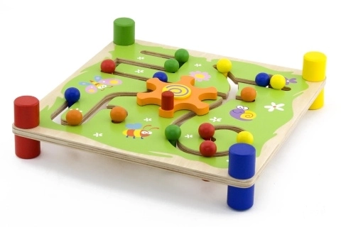 Viga Tapkaj in Sledi Montessori Lesena Didaktična Igra