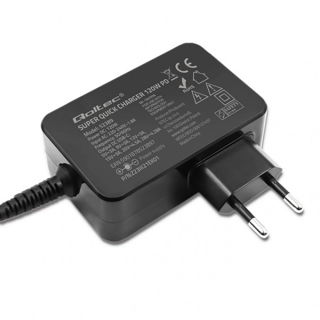 Polnilec Qoltec Super Quick PD 120W USB-C