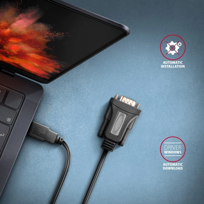 USB 2.0 adapter na RS-232 z zaporednim priključkom, 1,5m kabel, FTDI čip
