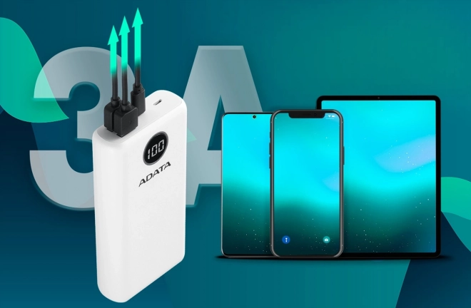 Powerbanka P20000QCD 20000mAh bela QC/PD