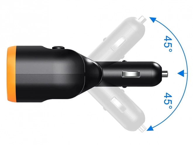 Razdelilec za vžigalnik z USB-A in USB-C QC 3.0 polnilcem