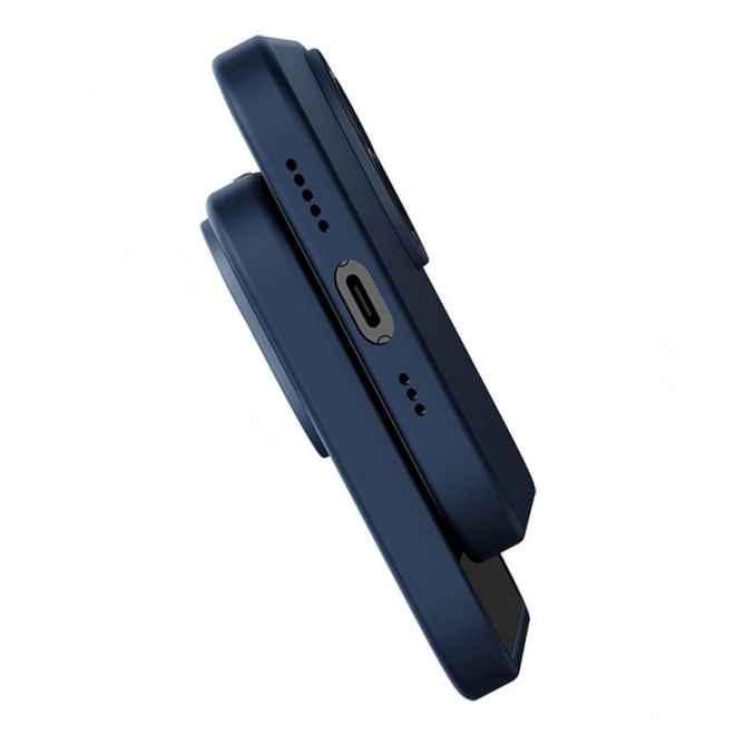 Magnetno ohišje in komplet kaljenega stekla za iPhone 14 Plus - Baseus Liquid Silica modra