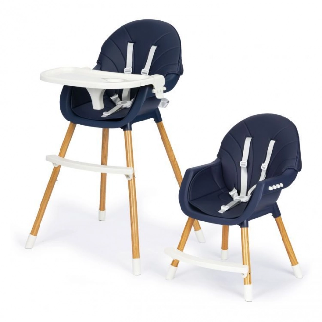 Ekotoys jedilna stolica 2v1 modra