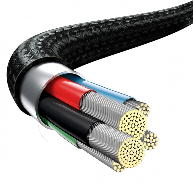 Polnilni kabel Baseus 3 v 1, 20W, črn, 1,5 m