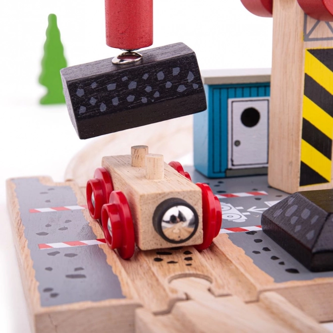 Bigjigs Rail Uhelný dok s žerjavom