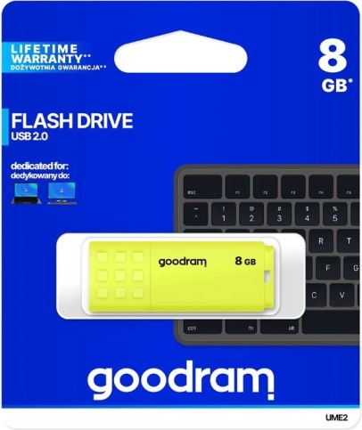 USB ključ GOODRAM UME2 8GB USB 2.0 rumen