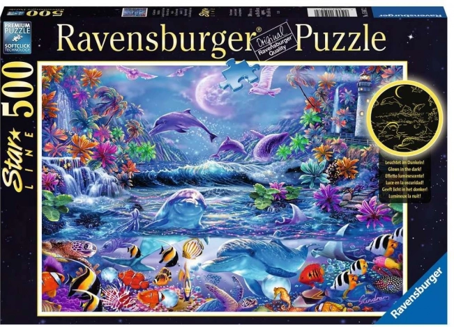 RAVENSBURGER sestavljanka, ki sveti v temi – čarobni svet, 500 koščkov
