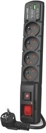 Razdelilec z vmesnikom USB A+C 3 m 4x 230 V PD3.0 QC črna