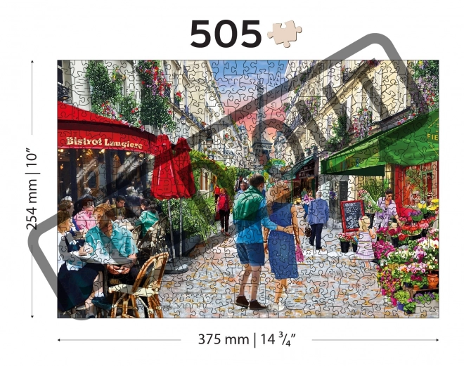 Wooden City Leseno puzzle Pariški bistro 2v1, 505 delčkov EKO