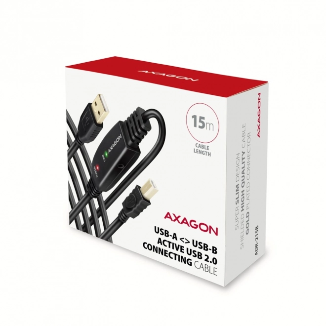 ADR-215B USB 2.0 A-M -> B-M aktivni povezovalni kabel/ojačevalnik 15 m