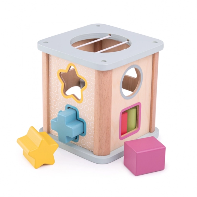 Bigjigs Toys Motoristična kocka modra