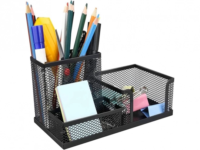 Kovinski namizni organizator s 3 predelki