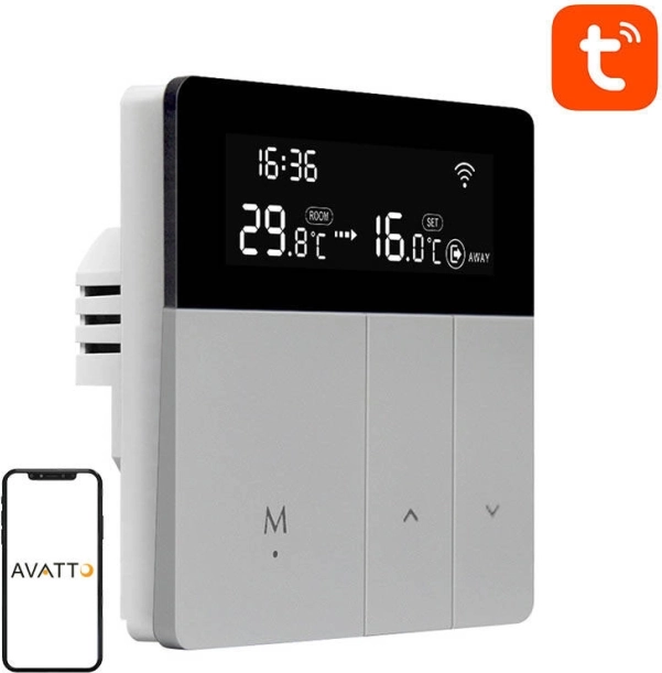 Pametni termostat za ogrevanje vode AVATTO z Wi‑Fi in TUYA