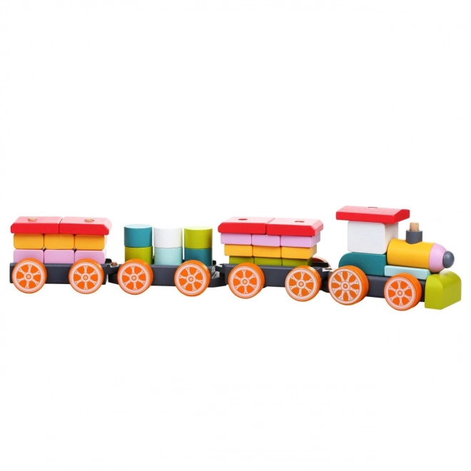 CUBIKA 13319 Vlakec trije vagoni - lesena sestavljanka 35 delov