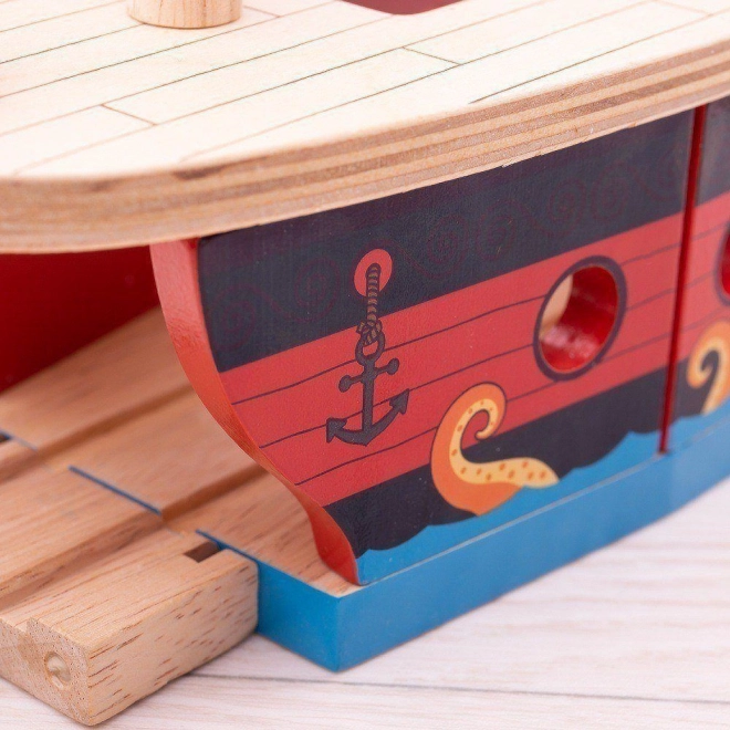 Piratiška galera Bigjigs Rail
