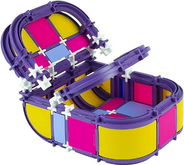 Gradbeni set SEVA DRUŽINA Voziček plast 293 delov v škatli 35x33x5cm 4+