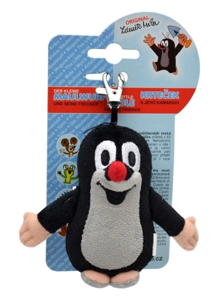 Krtek s karabinou pliš 10cm na kartici
