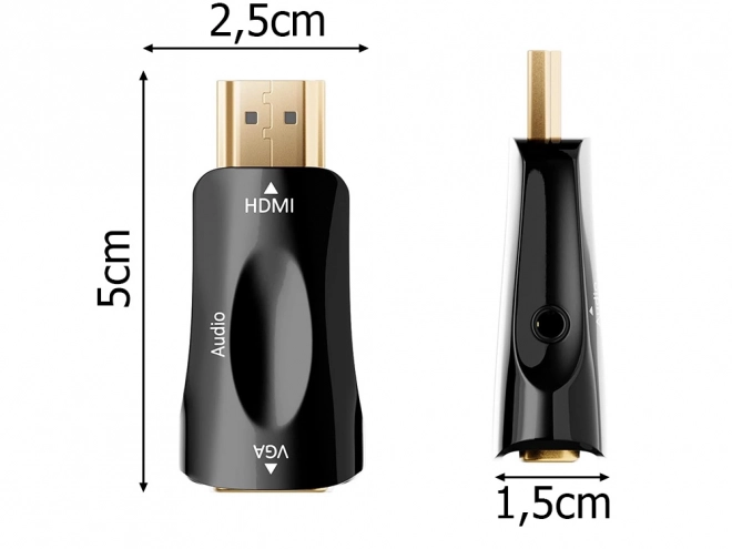 Pretvornik iz HDMI na VGA z avdio izhodom