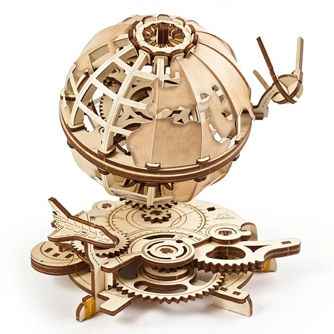 Ugears 3D lesena mehanska sestavljanka Globus