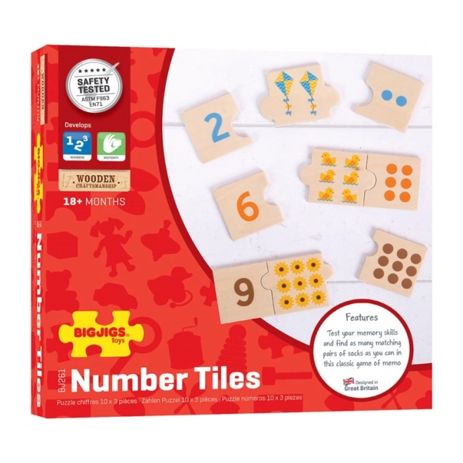 Bigjigs Toys Učno sestavljanka računanje