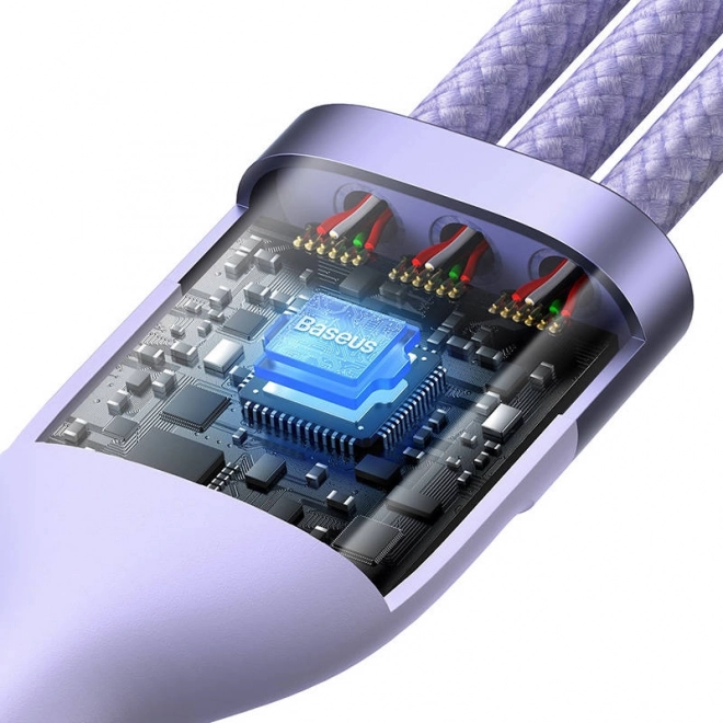 Večfunkcijski polnilni kabel Baseus z USB-C, Micro USB in Lightning priključki, 100W, 1,5 m
