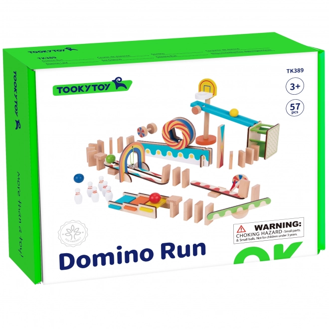 Lesene gradbene kocke domino 2F domino sestavljanka Tooky Toy