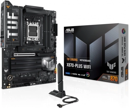 ASUS TUF Gaming X870-PLUS WIFI – matična plošča AM5 z DDR5, HDMI in USB‑C
