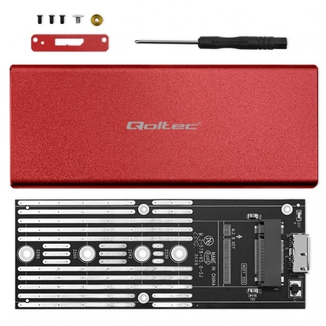 Ohišje | Reža za disk M.2 SSD | SATA | NGFF | USB 3.0 | Superspeed 5Gb/s | 2TB | Rdeča barva