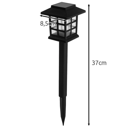 Sončna vrtna svetilna LED – set 6x hišica