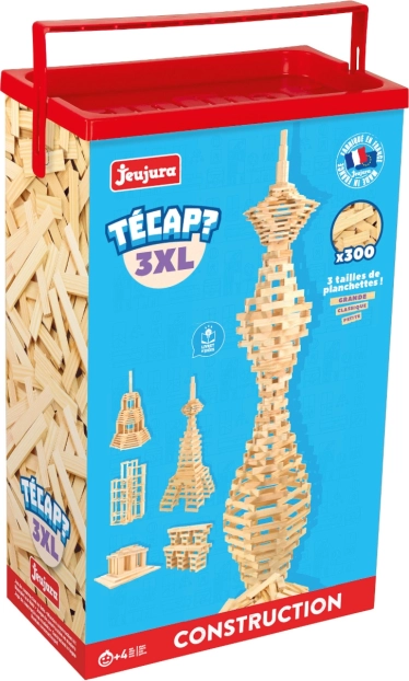 Jeujura lesena gradbena igrača Técap 3XL – 300 kosov