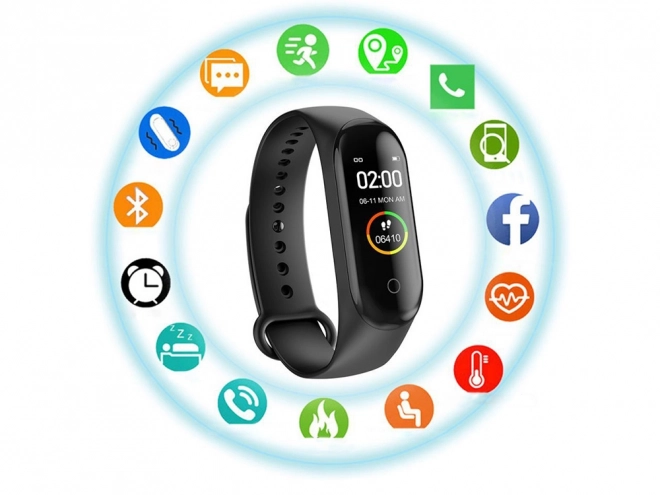 Športna zapestnica Smartwatch s senzorjem srčnega utripa in pedometrom