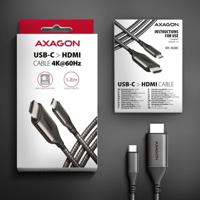 Adapter USB-C na HDMI 4K/60Hz 1,8m