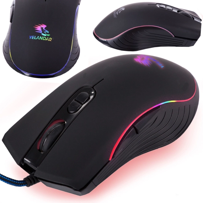 Žična RGB optična igralna miška
