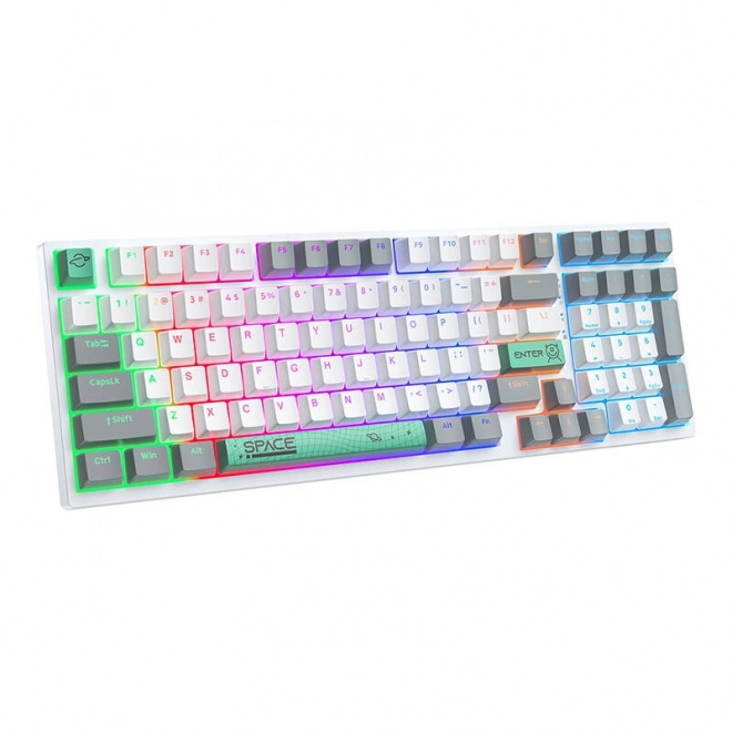 Mehanska tipkovnica ONIKUMA G38, 98 tipk, USB kabel, bela