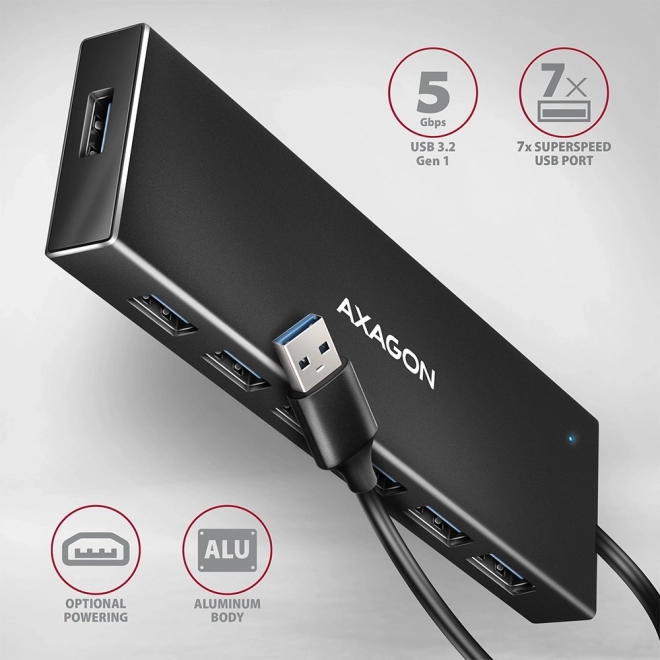 USB Razdelilnik 7-Portski AXAGON HUE-F7A