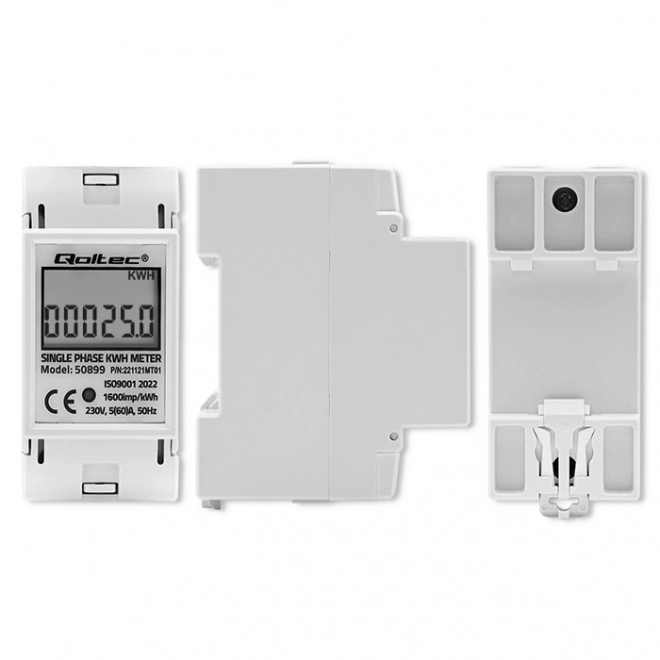 Enofazni elektronski števec električne energije | DIN letev | 230V | LCD | 2P