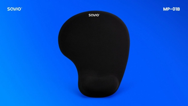 Črna ergonomska podloga za miško SAVIO