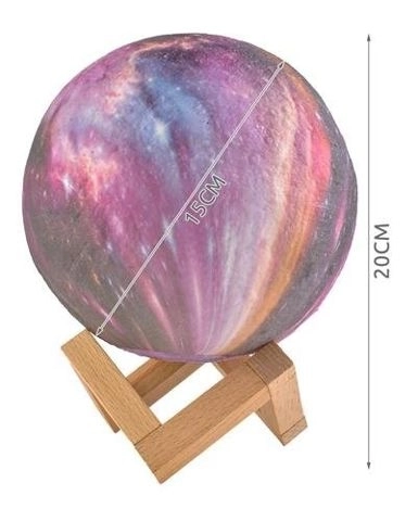 Nočna lučka GALAXY 3D z barvno RGB osvetlitvijo + daljinski upravljalnik